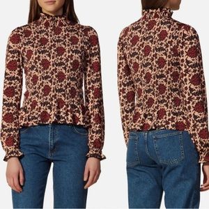 Sandro Smocked Blouse